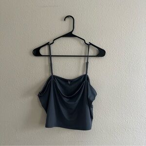 Express Body Contour Cowl Neck Crop Top